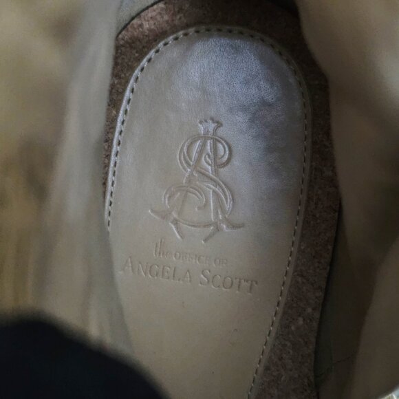 The Office of Angela Scott Mr. Bernard Black Croc Lace Up Combat Boot Size 39 - Picture 10 of 15